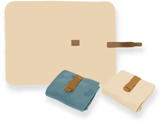 ベルト付エコブランケットのイメージイラスト